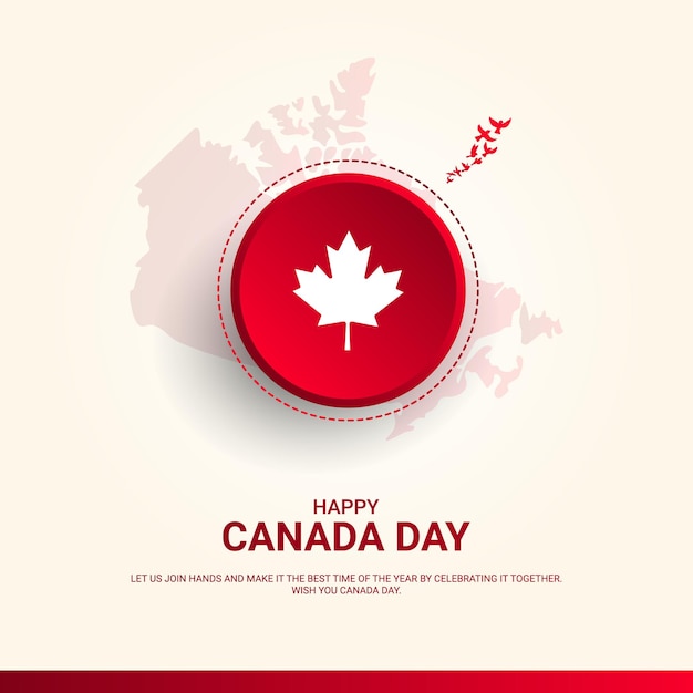 Vector happy canada day