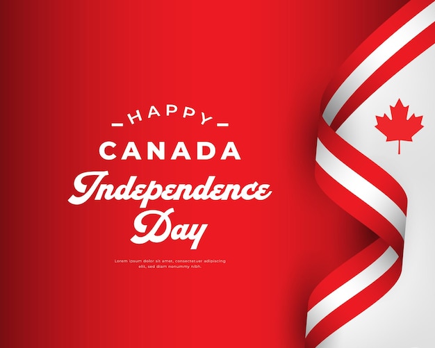 Happy Canada Independence Day July 1th Celebration Vector Design Illustration Template for Poster