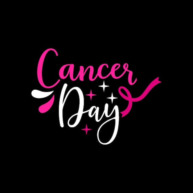 Happy cancer day t-shirt design, cancer day typography, Vector illustration