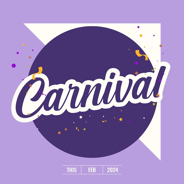 Happy Carnival Party Social Media Post Design Template