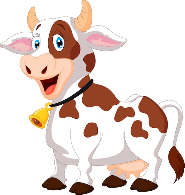 Happy cartoon cow