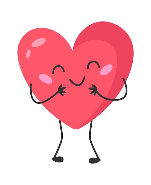 Happy Cartoon Heart Vector illustration