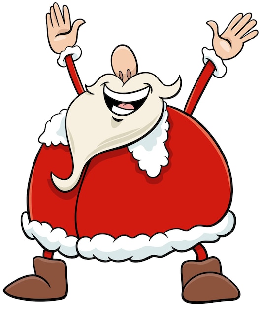 Happy cartoon Santa Claus op Kerstmis