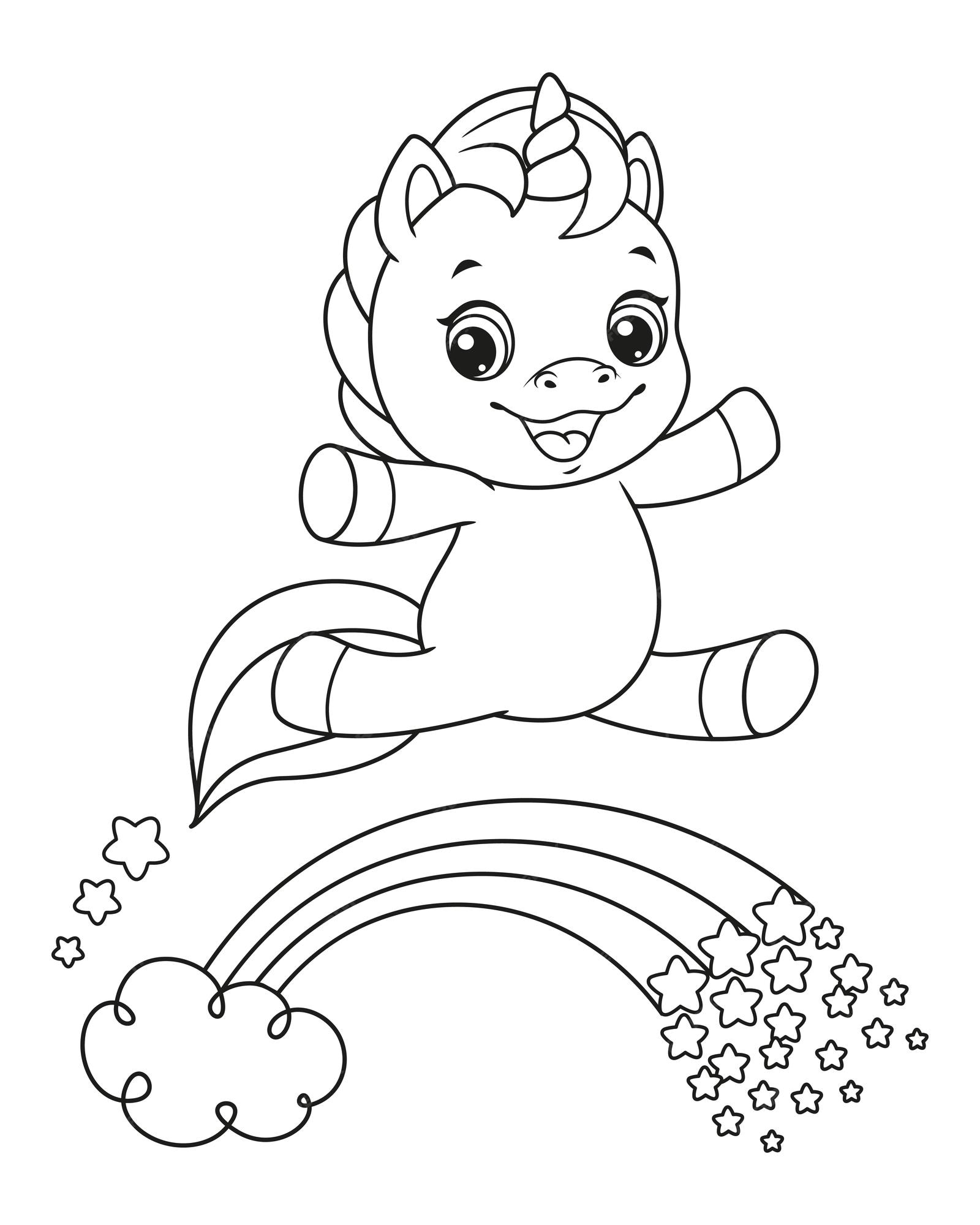 Unicorn coloring pages Vectors & Illustrations for Free Download ...