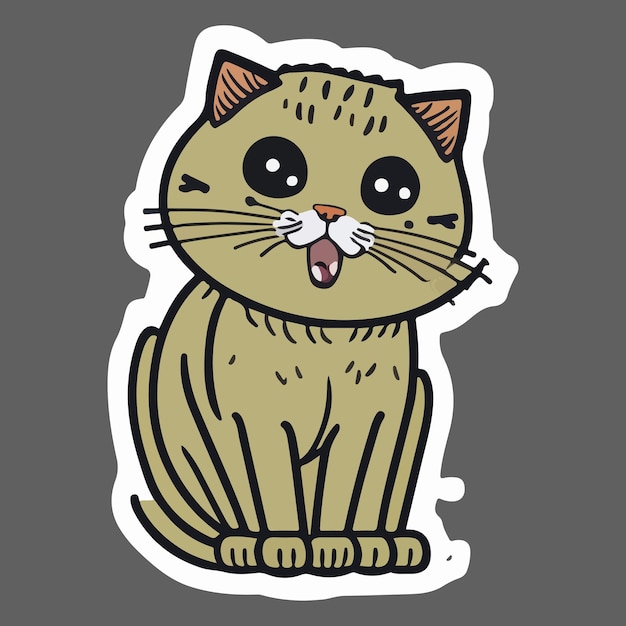 Vector happy cat vectorai generated