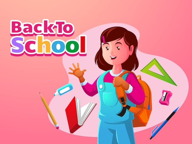 Happy children back to school