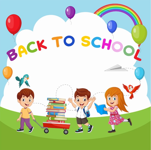 Happy children back to school