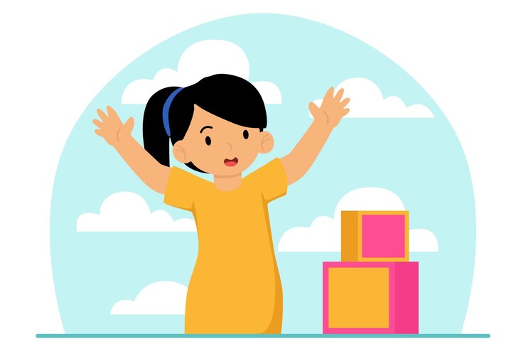 Vector happy children day flat illustration design