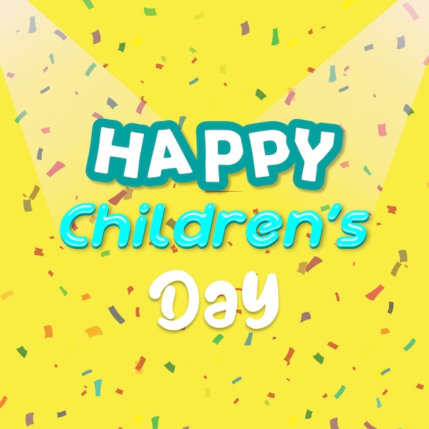 ベクトル 幸せな子供の日のポストと背景イラスト