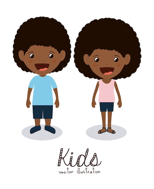 Vector happy children design