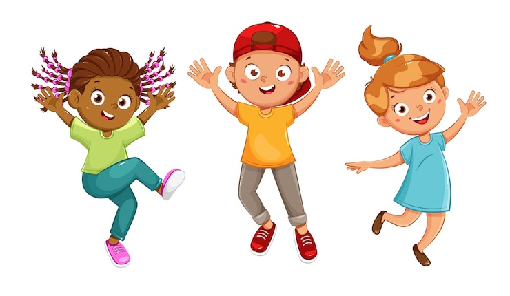 Vector happy children's day 1 june cute cartoon kids
