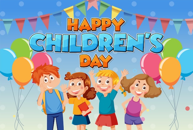 Happy children's day banner
