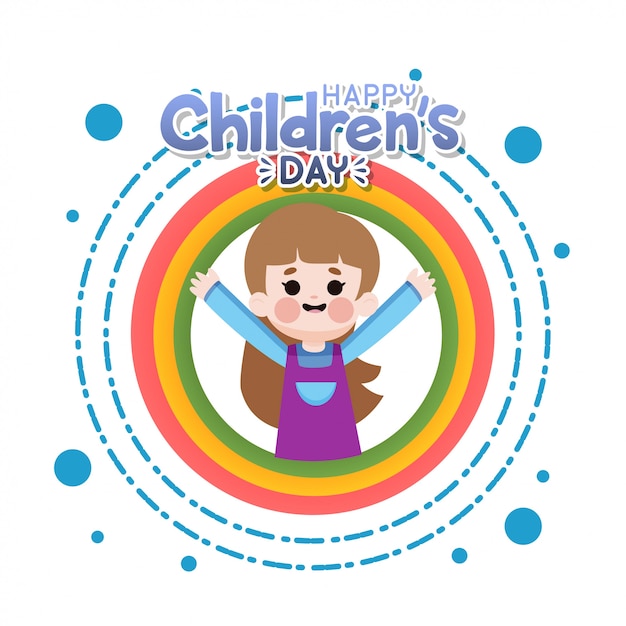 Happy children's day illustration