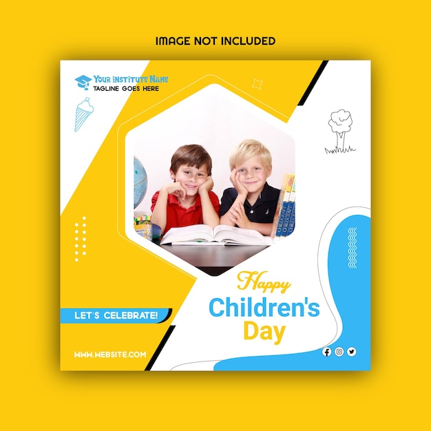 Happy children's day Instagram post template