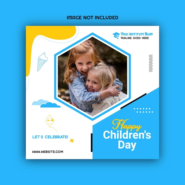 Happy children's day Instagram post template