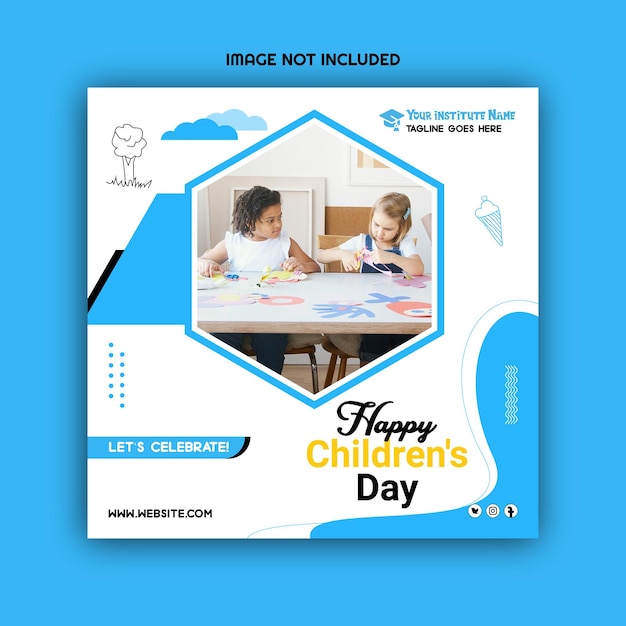 Happy children's day Instagram post template