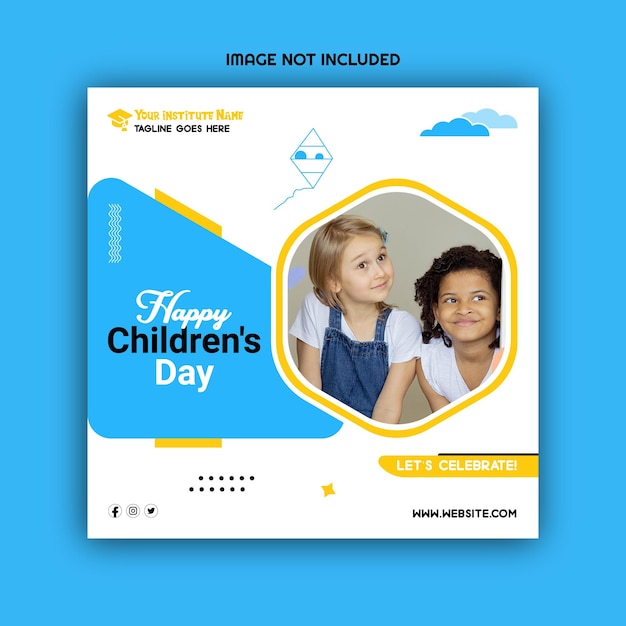 Happy children's day Instagram post template