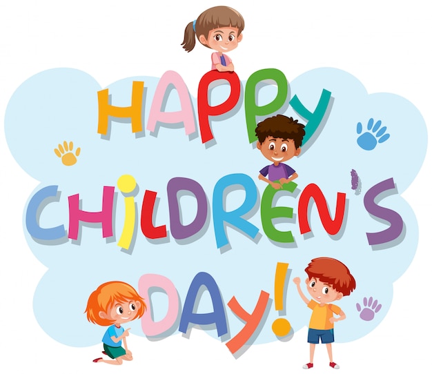 Happy children's day-logo