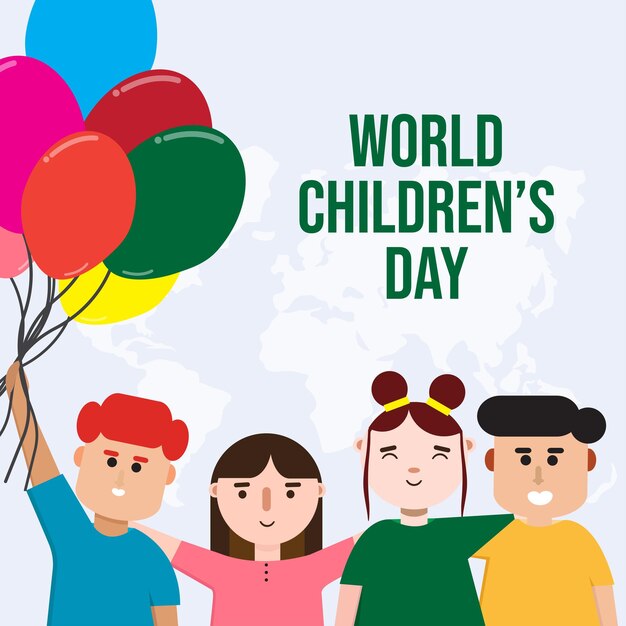 Happy children's day world childrens day vector background