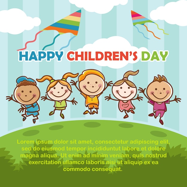 Happy children's playing day