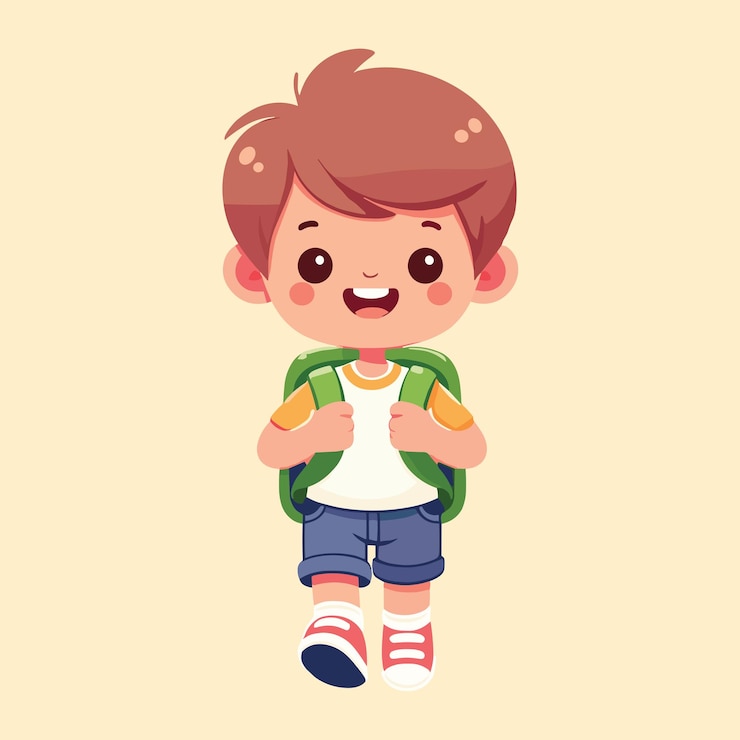 Vector 笑顔で立っている幸せな子供たち