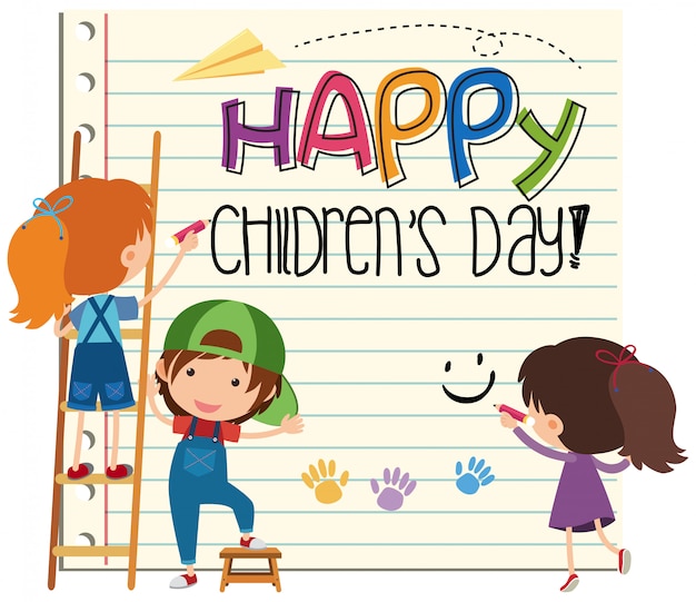 Happy childrens day card