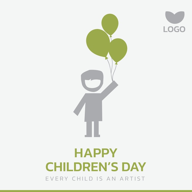 Happy Childrens day simple post