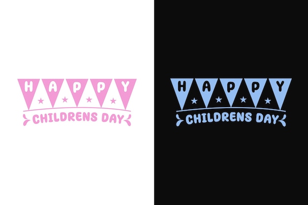 Happy childrens day vector typography kids t shirt design