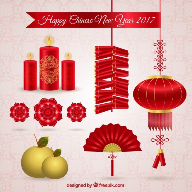 Happy chinese new year 2016 elements pack