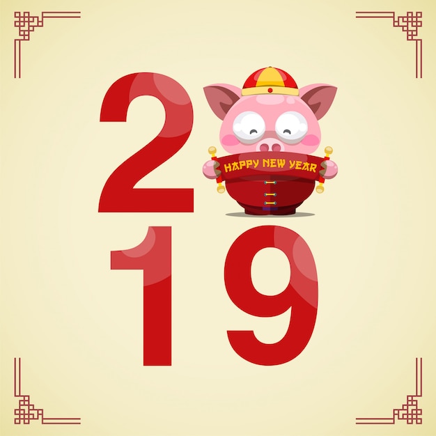 Happy chinese new year 2019 design