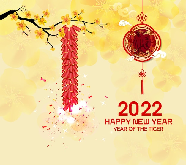 Happy Chinese new year 2022  year of the Tiger Lunar New Year