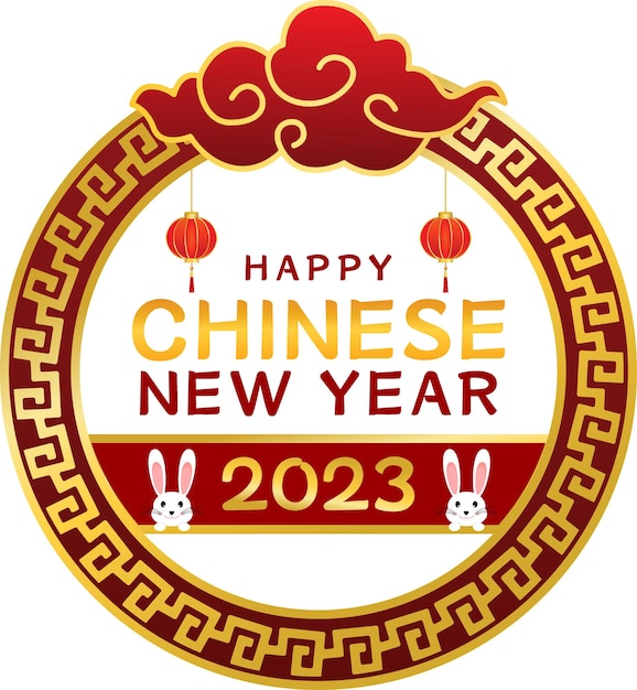 happy chinese new year 2023  badge