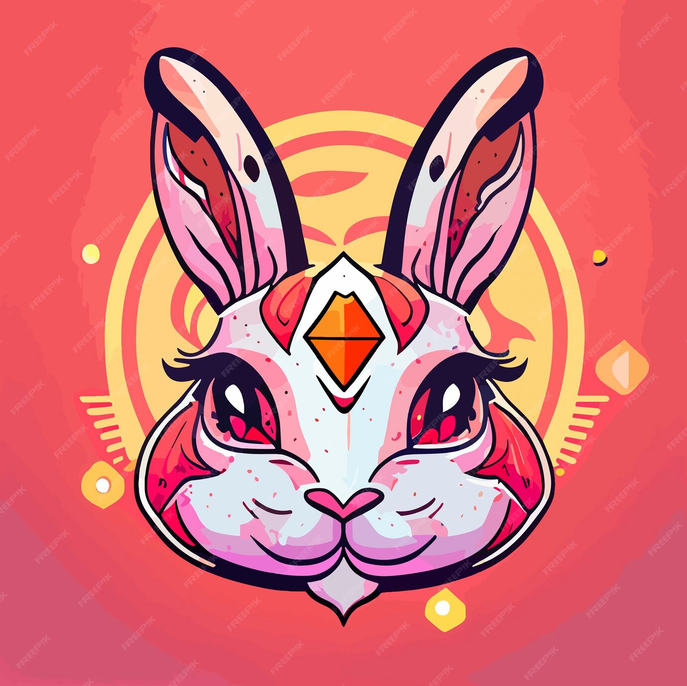 Premium Vector Happy chinese new year 2023 rabbit zodiac illustration