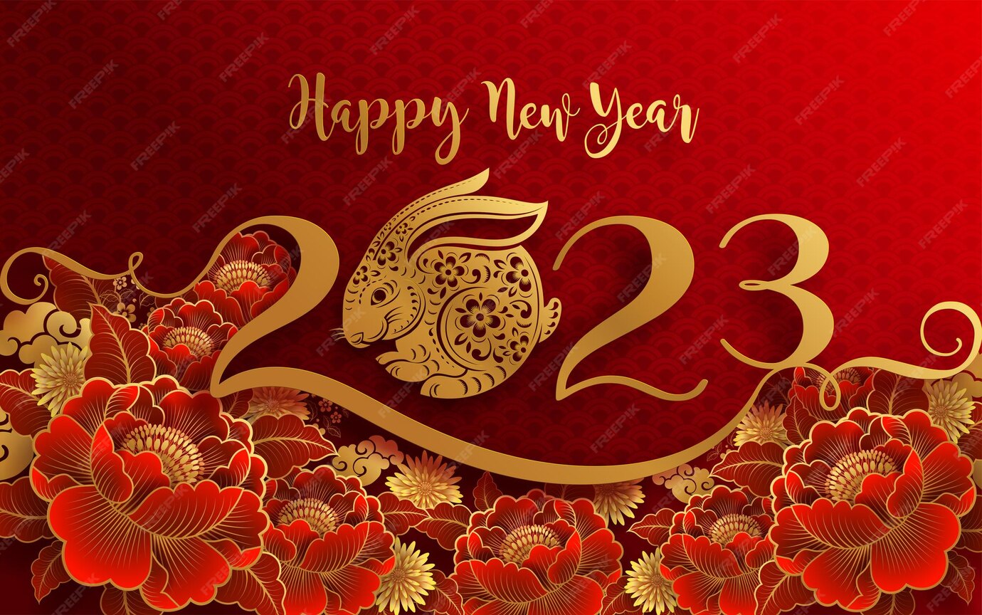 Premium Vector | Happy chinese new year 2023 year of the rabbit zodiac sign
