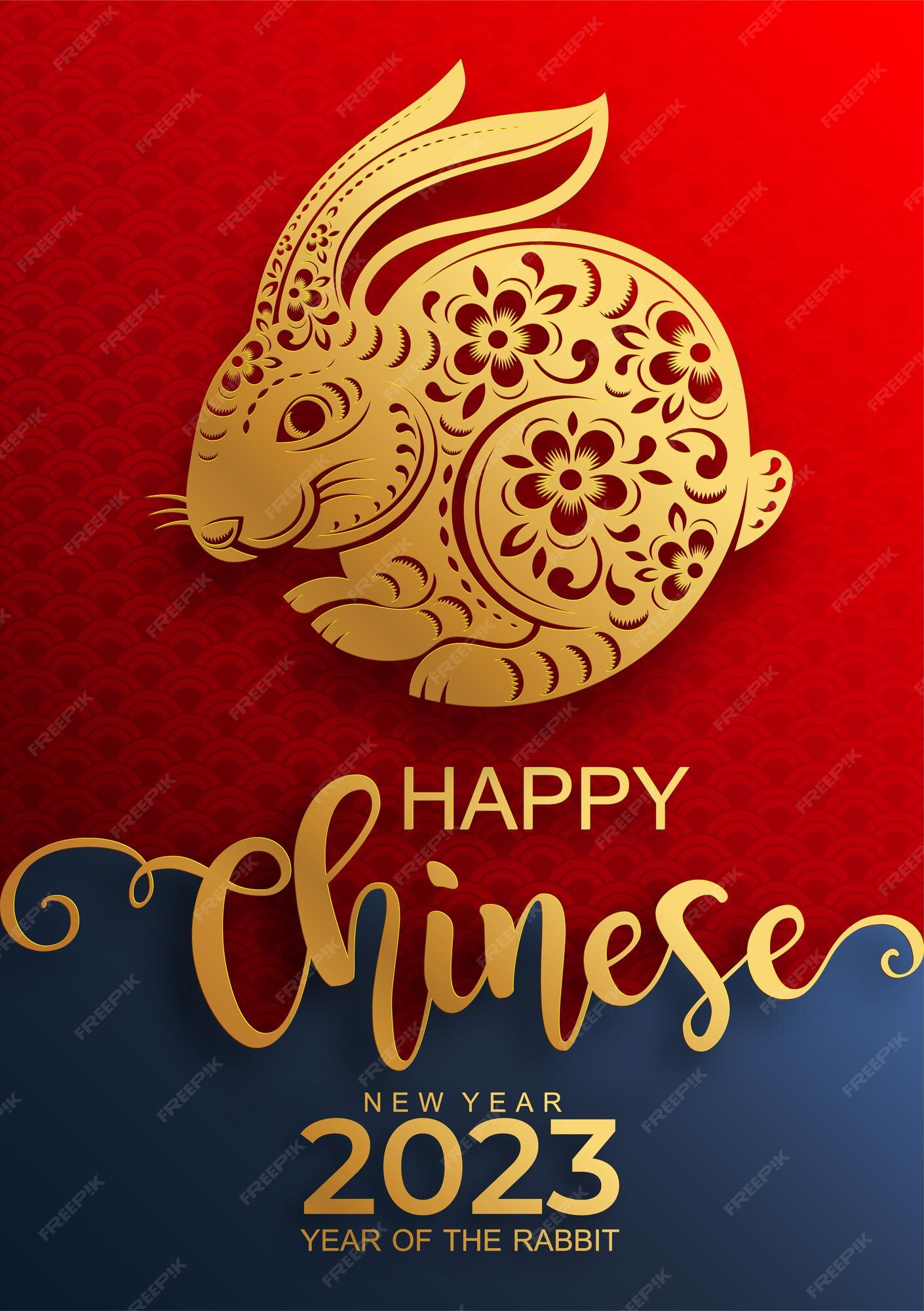 Chinese New Year of Rabbit 2023 Background 14285932 Vector Art at Vecteezy