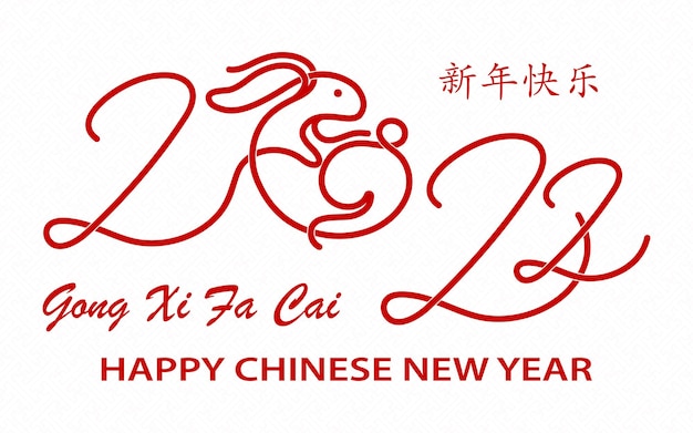 Happy Chinese new year 2023 Zodiac sign year of the Rabbit