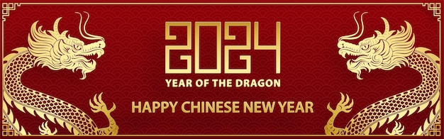 Happy Chinese new year 2024 Dragon Zodiac sign