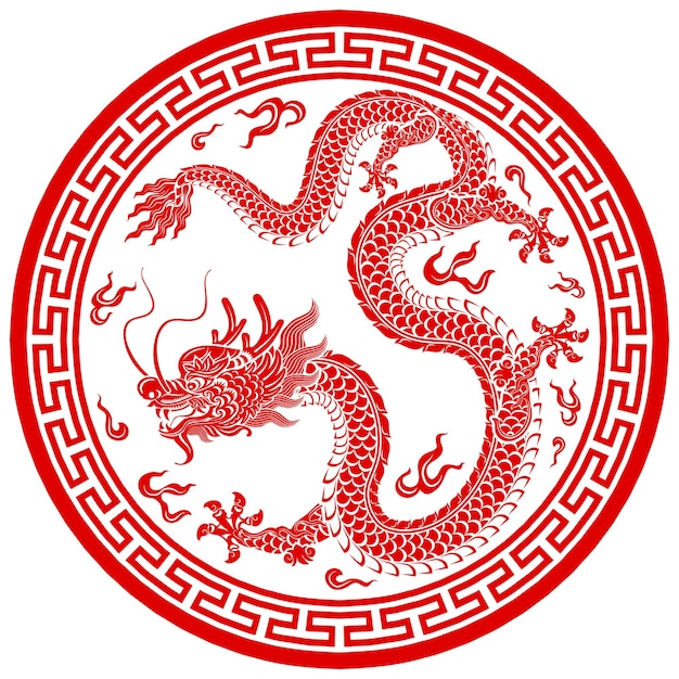 Happy chinese new year 2024 the dragon zodiac sign