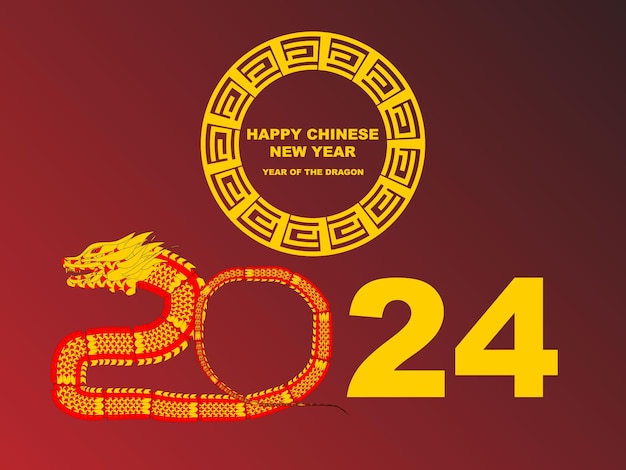 happy chinese new year 2024 vector