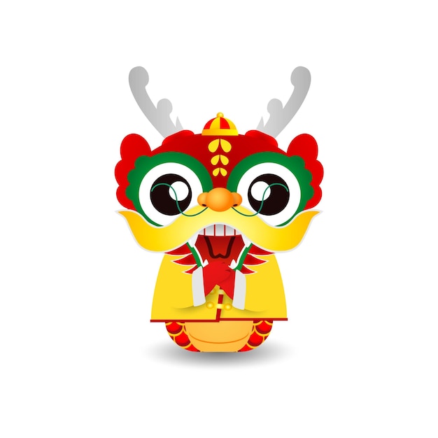 Happy chinese new year 2024 with little dragon golden ingots gong xi fa cai year of dragon cny