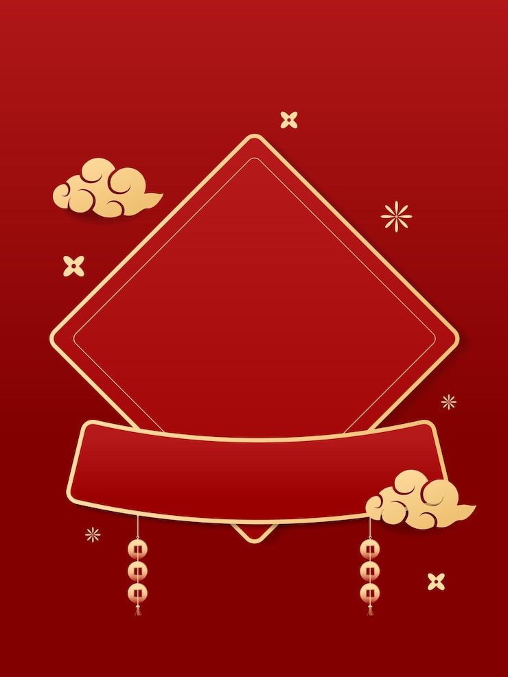 Vector happy chinese new year 2025 modern design set in red gold and white colors year of the snake