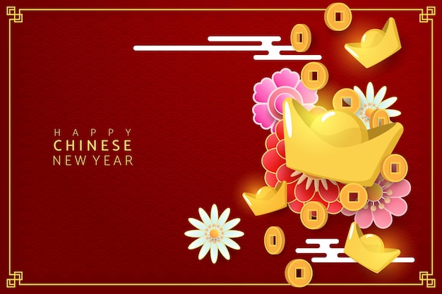 Vector happy chinese new year background