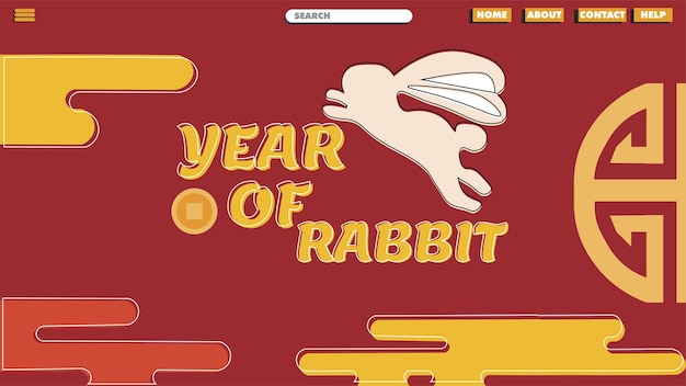 happy chinese new year design year of rabbit