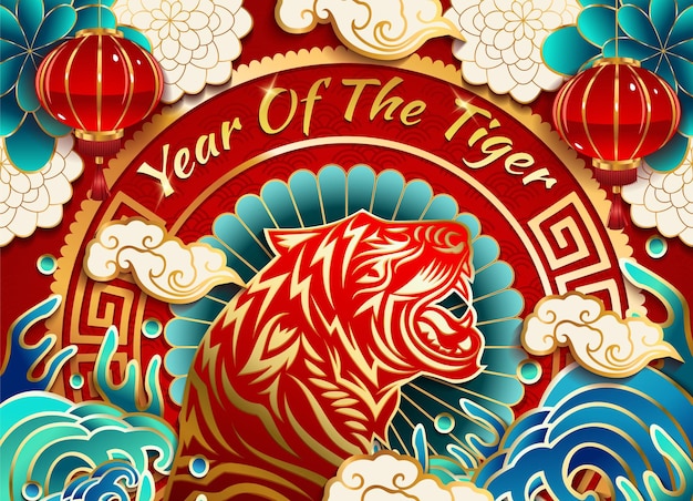 Happy Chinese New Year with Year Of Tiger