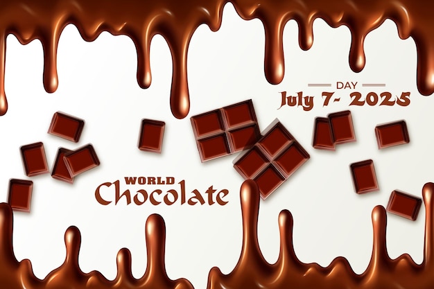 Happy Chocolate Day design Banner sticker