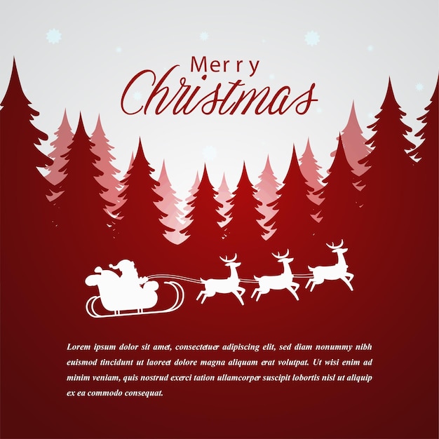 happy Christmas 2024 postal card vector design for social