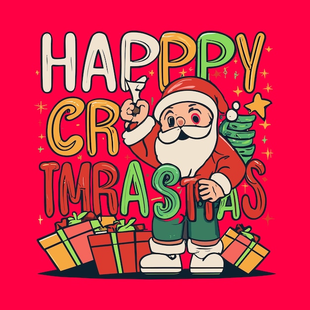 Happy Christmas Day typography tshirt design