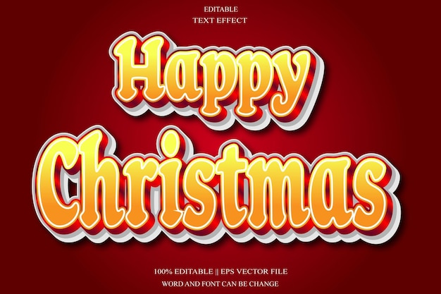 Happy christmas editable text effect