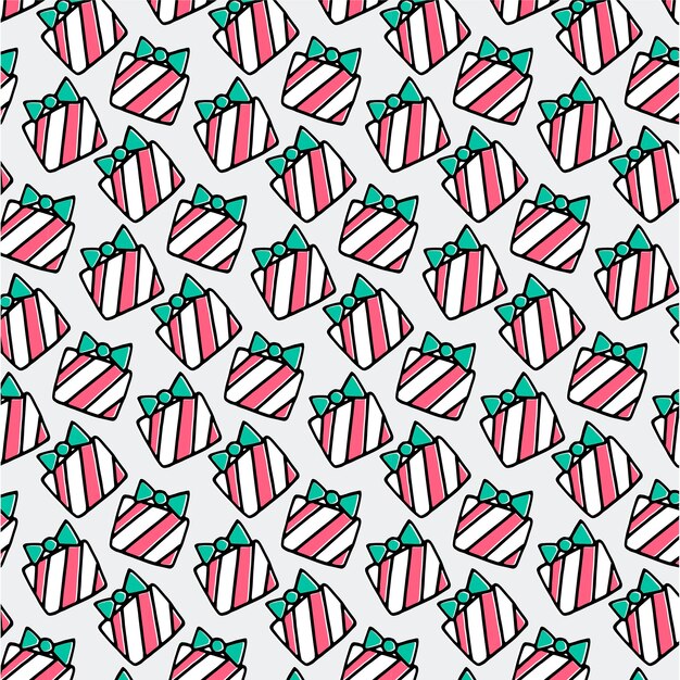 Vector happy christmas gift pattern