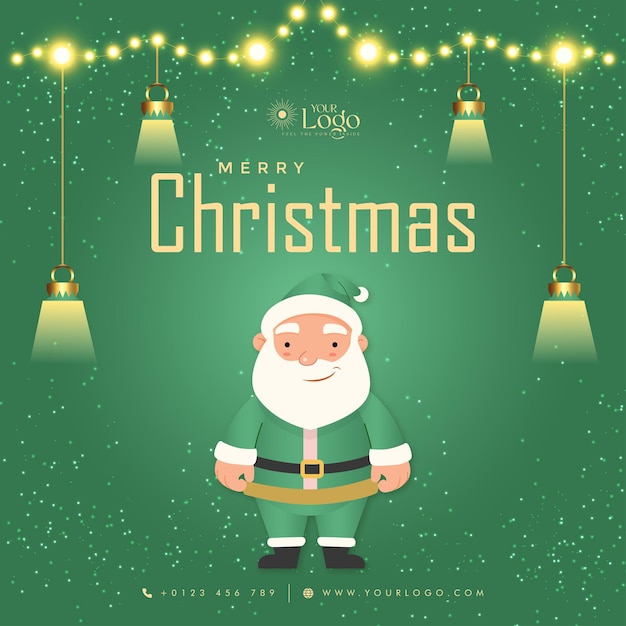 Happy Christmas greeting Cards post design - Grafix Circle